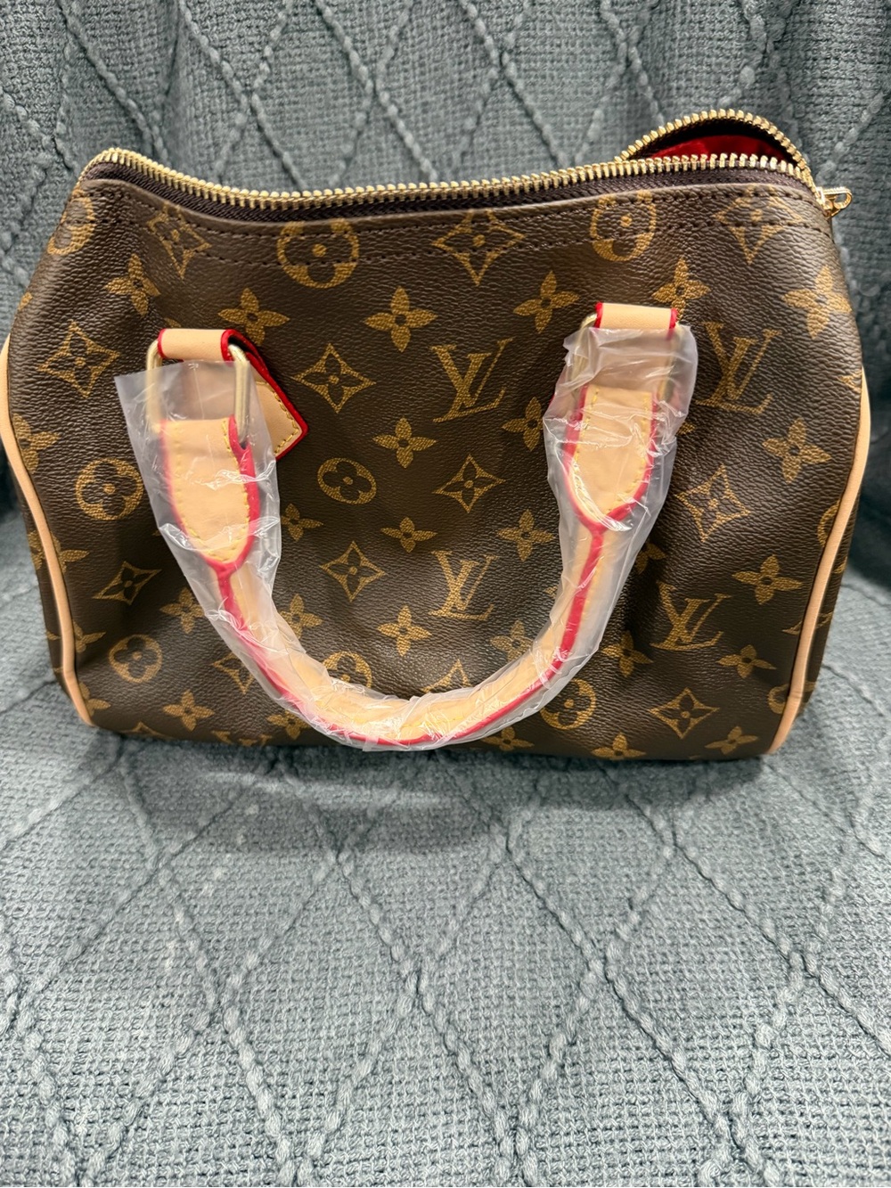 Doop Monogram Canvas Women’s Satchel - Brown 25cm - Picture 4 of 4